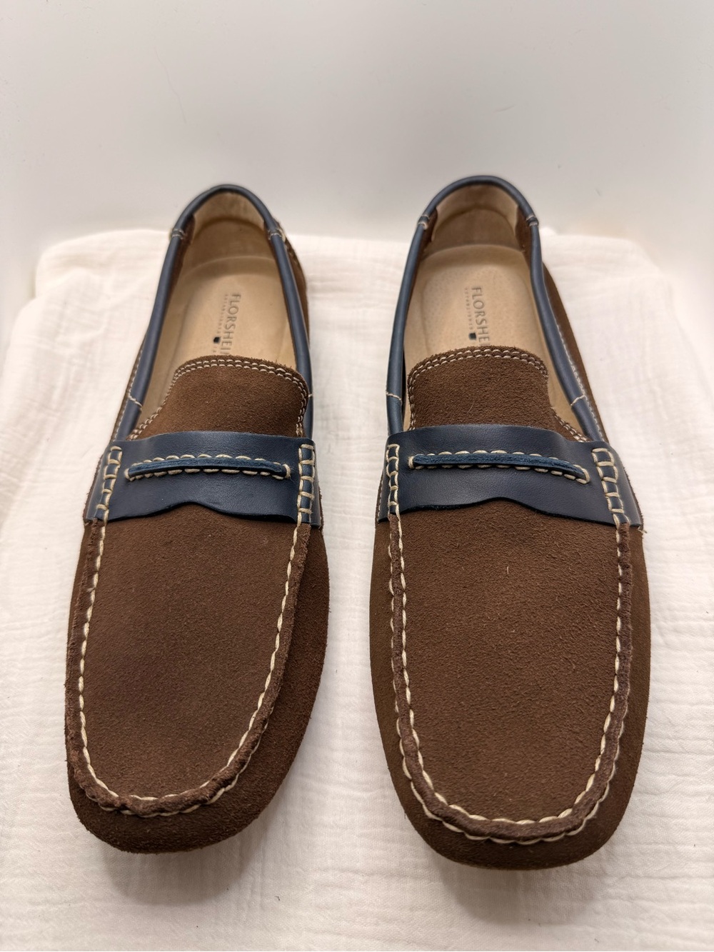 Florsheim Men Roadster Suede Leather Penny Driver Slip On Loafer Brown Sz 11
